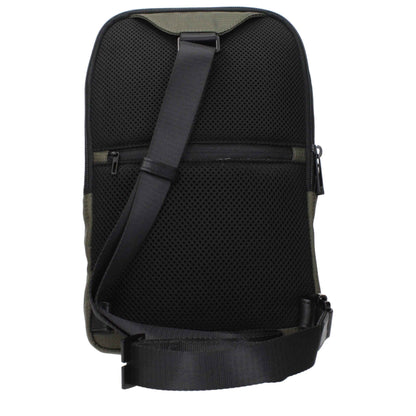 Piquadro Crossbody Tas Fabric Groen Met Verstelbare Riem