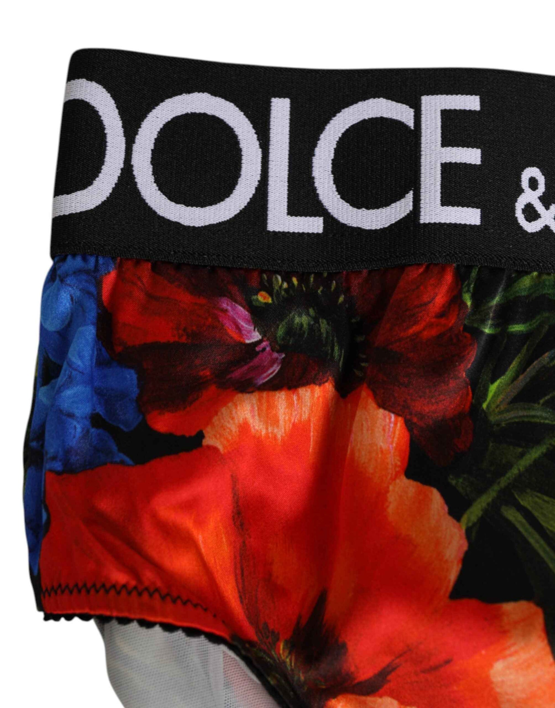 Dolce & Gabbana Multicolor Floral Print High Waist Panty Underwear by Dolce & Gabbana