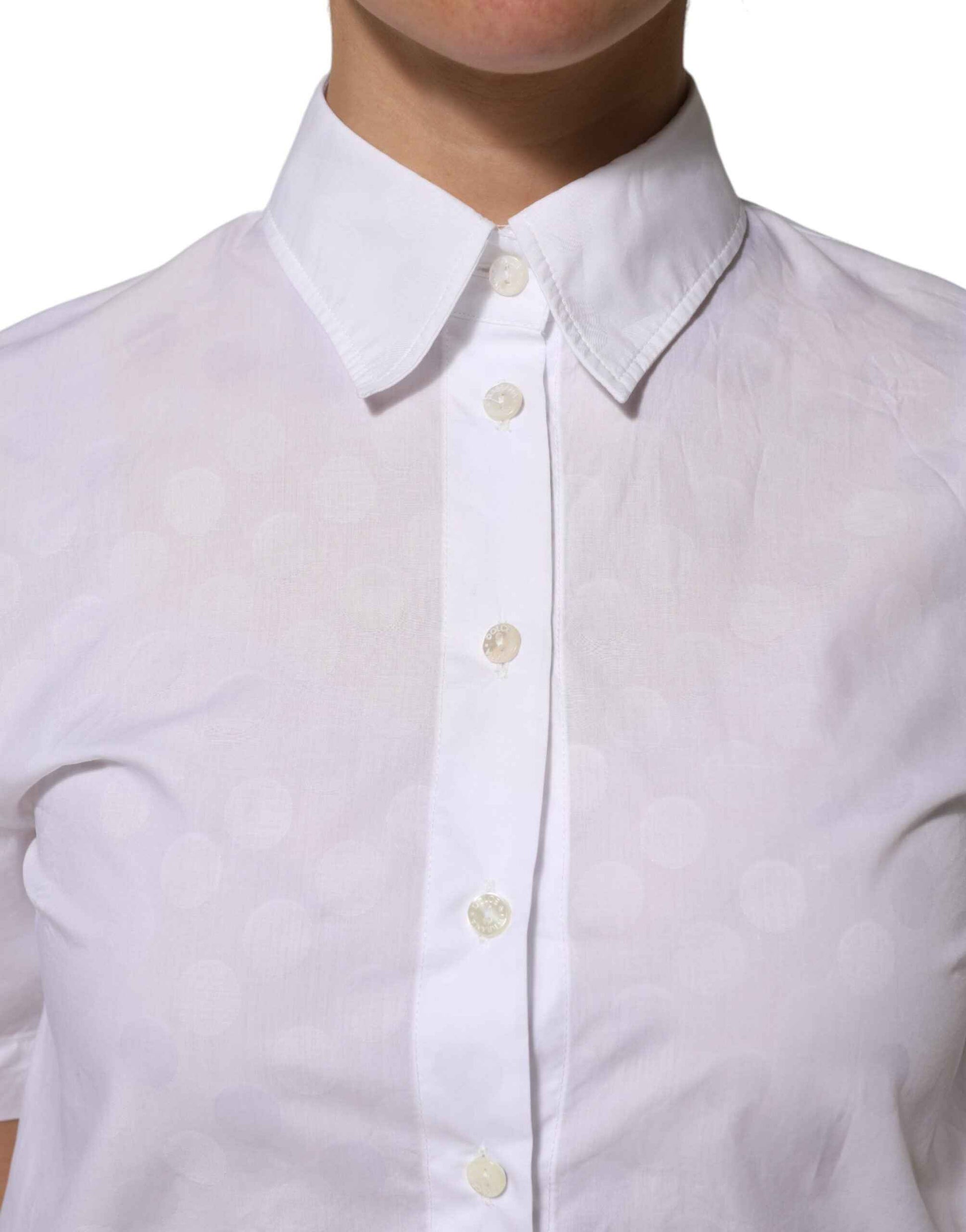 Dolce & Gabbana White Collared Short Sleeve Polo Shirt Top by Dolce & Gabbana