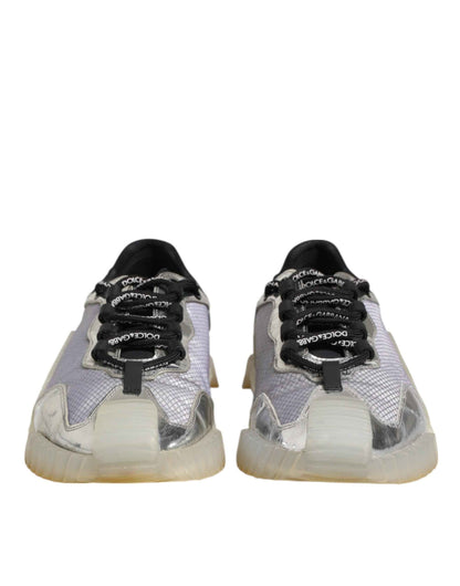 Dolce & Gabbana Multicolor Silver Logo Low Top NS1 Sneakers Shoes by Dolce & Gabbana