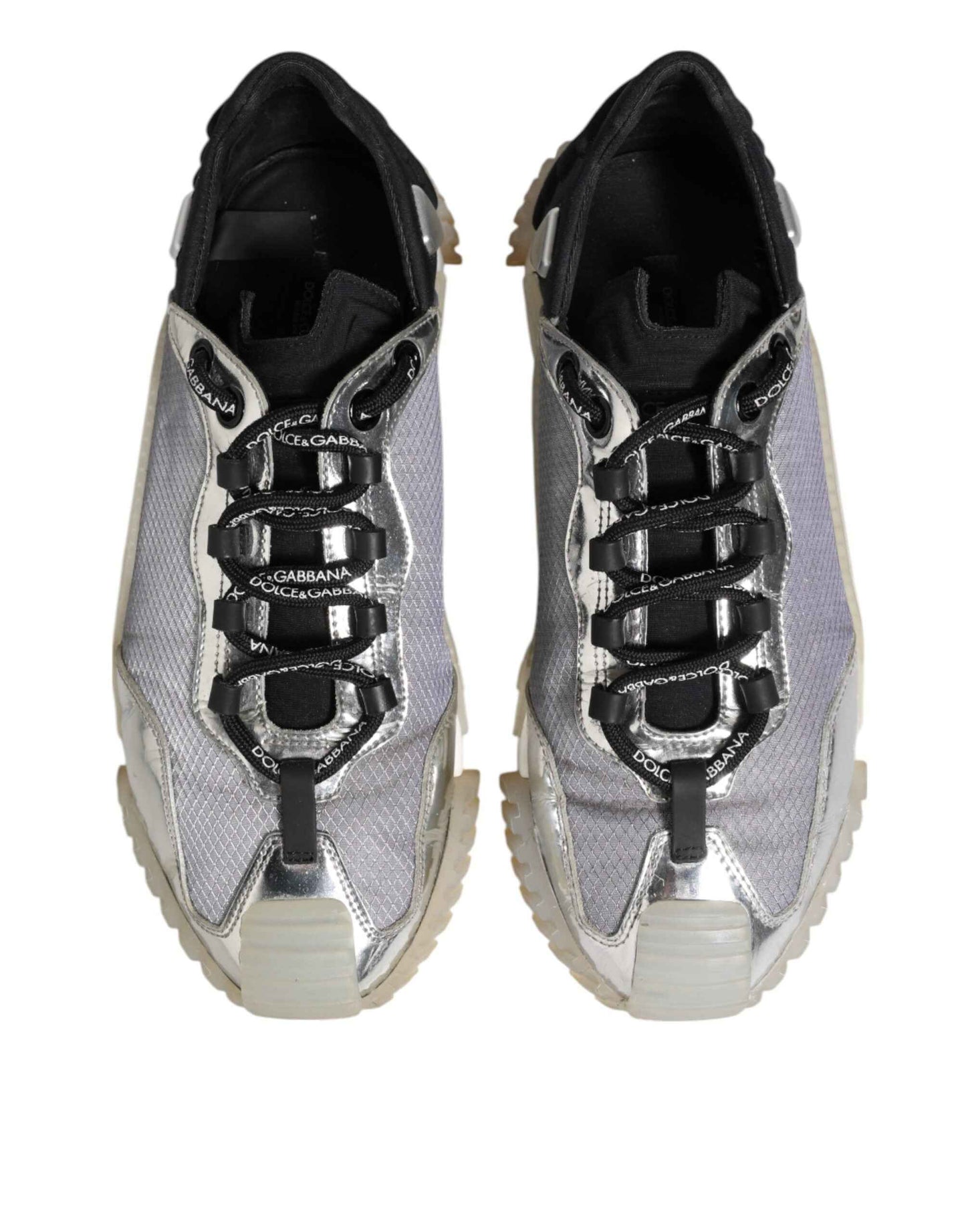 Dolce & Gabbana Multicolor Silver Logo Low Top NS1 Sneakers Shoes by Dolce & Gabbana