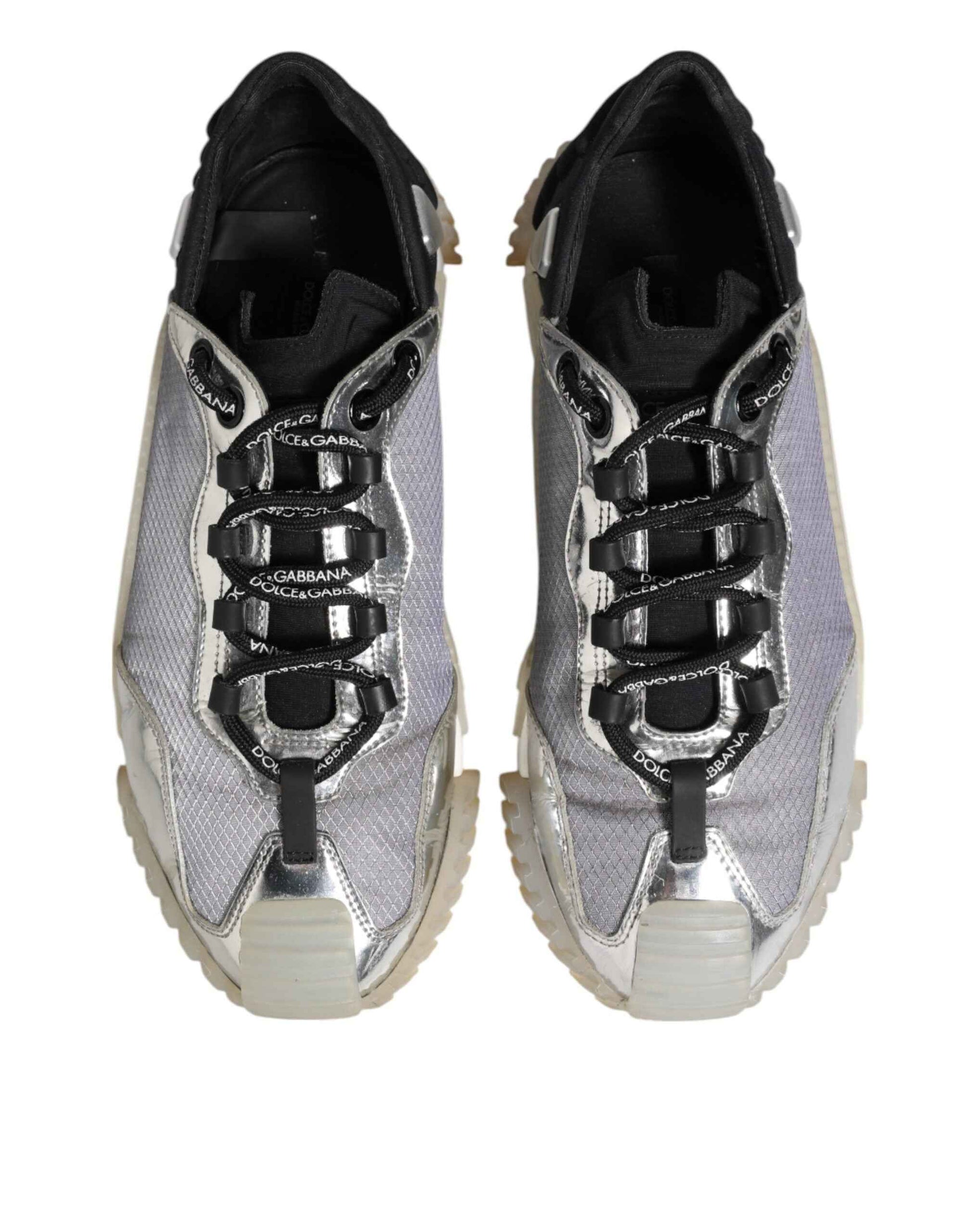 Dolce & Gabbana Multicolor Silver Logo Low Top NS1 Sneakers Shoes by Dolce & Gabbana