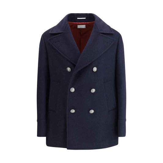 Brunello Cucinelli Double wool flannel Caban
