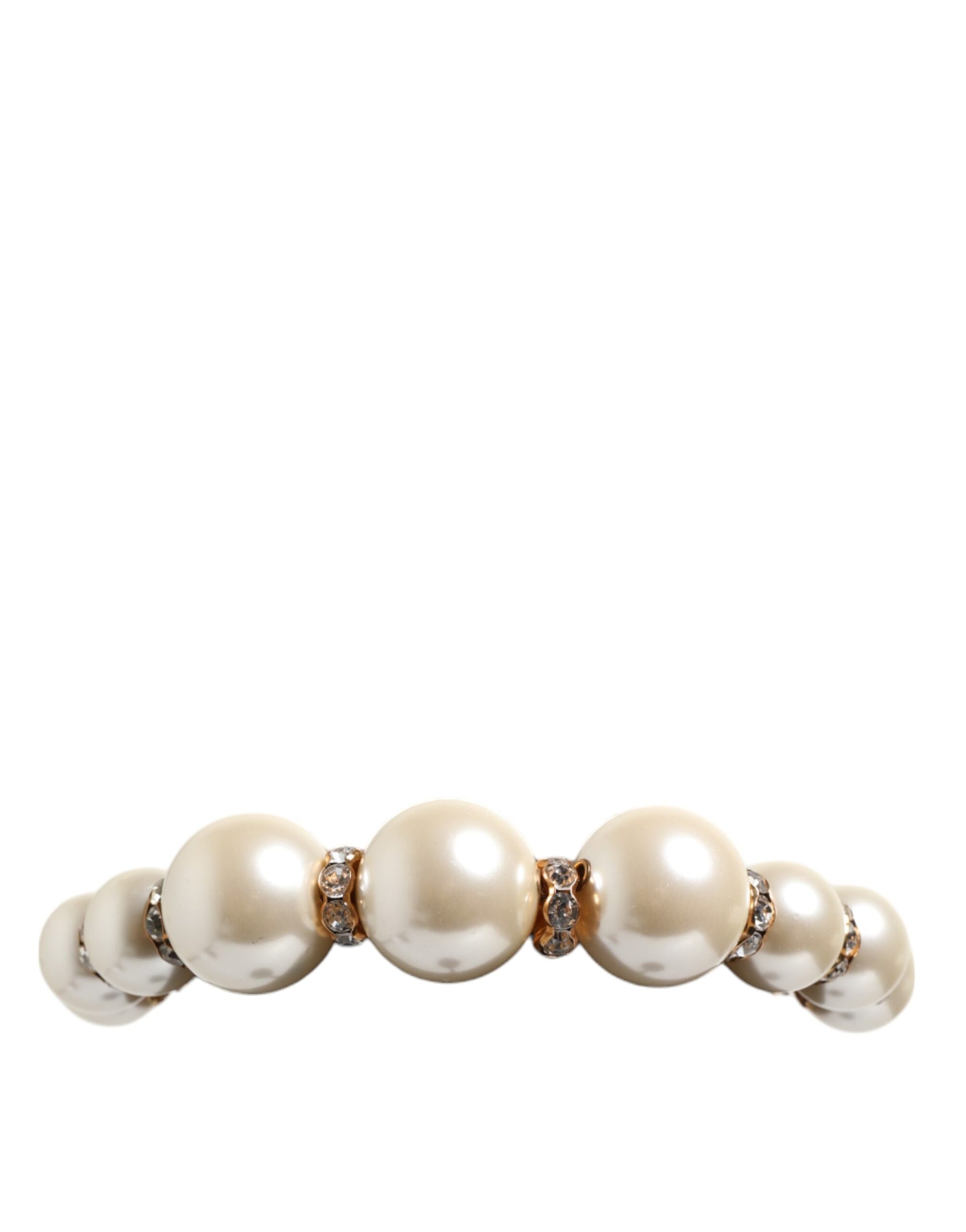 Dolce & Gabbana Gold Pearl Crystal Embellished Tiara Hair Accessory Headband - from Dolce & Gabbana
