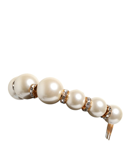 Dolce & Gabbana Gold Pearl Crystal Embellished Tiara Hair Accessory Headband - from Dolce & Gabbana