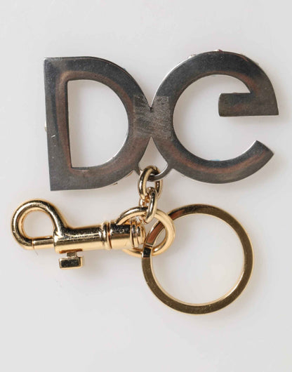 Dolce & Gabbana Multicolor Crystal DG Logo Gold Keychain Charm Keyring by Dolce & Gabbana