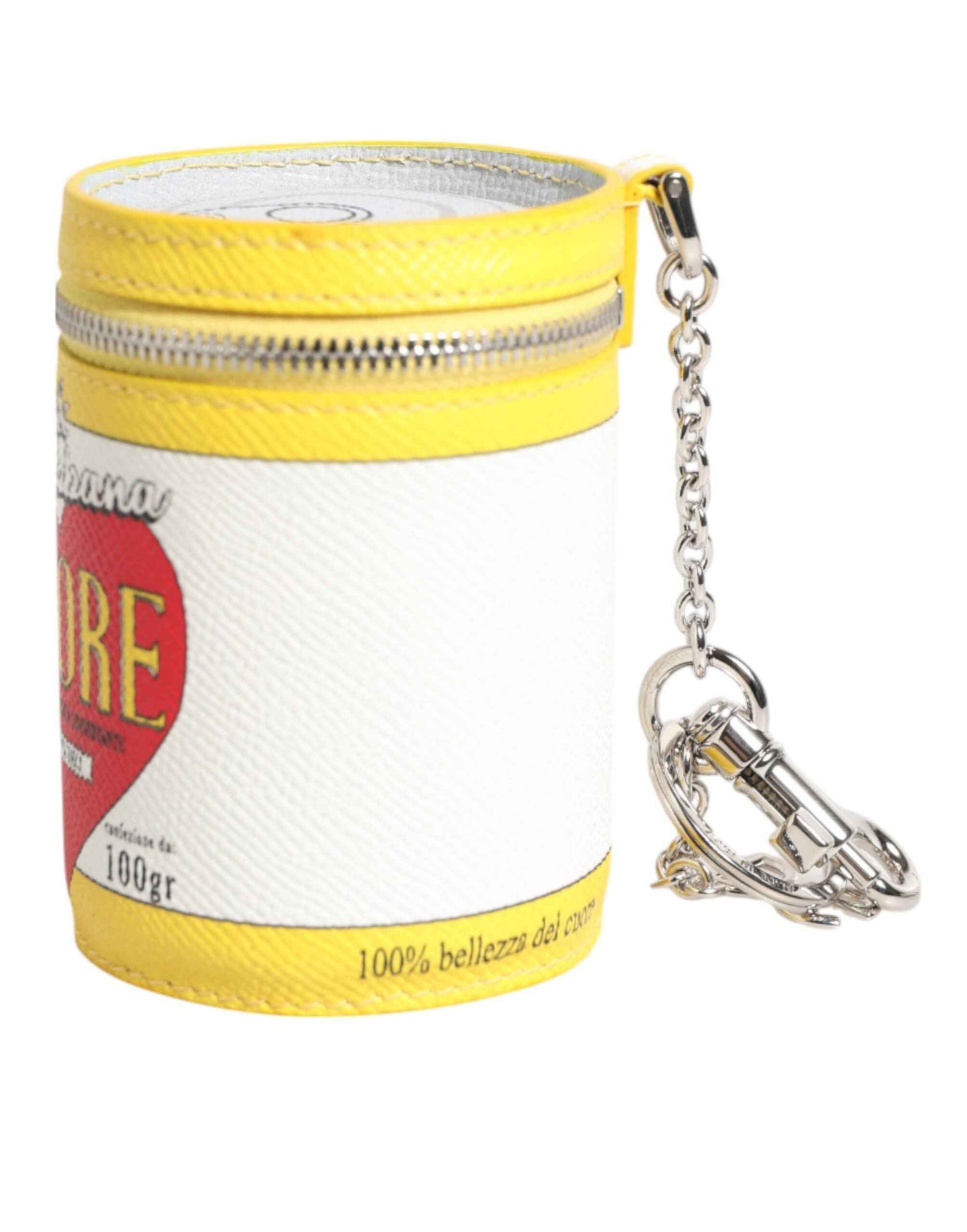 Dolce & Gabbana Amore Leather Yellow Bag Charm Coin Case Keychain Keyring by Dolce & Gabbana