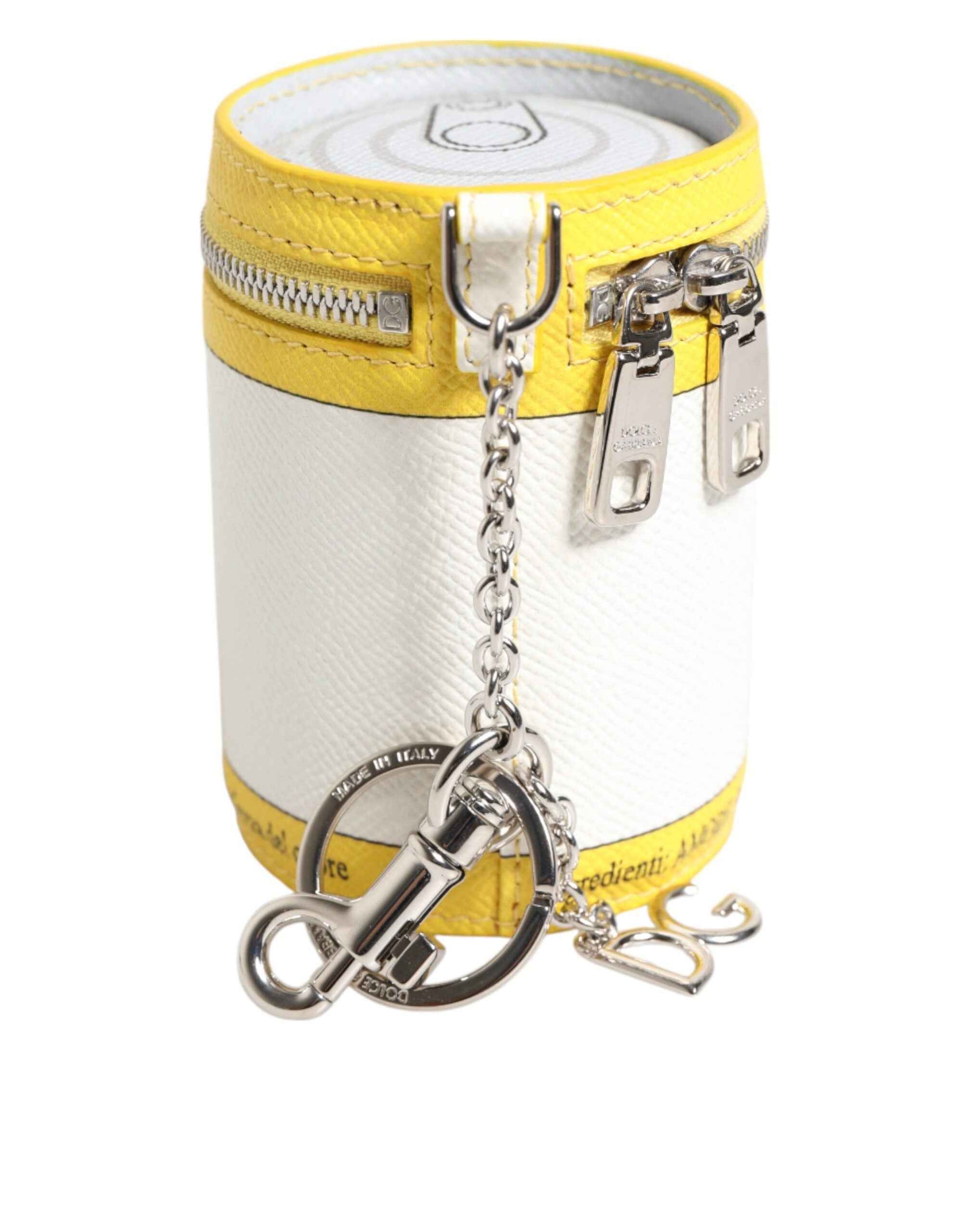 Dolce & Gabbana Amore Leather Yellow Bag Charm Coin Case Keychain Keyring by Dolce & Gabbana