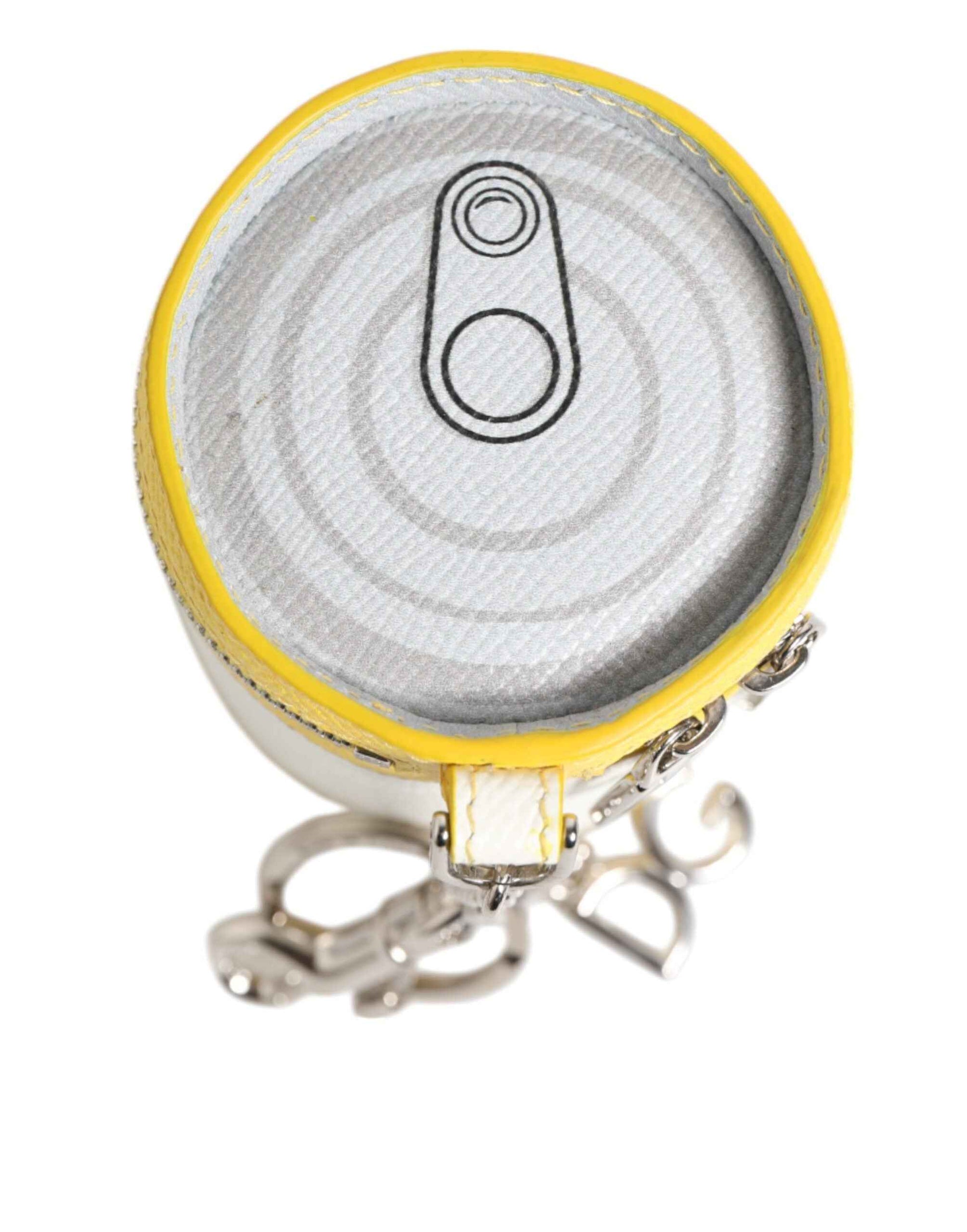 Dolce & Gabbana Amore Leather Yellow Bag Charm Coin Case Keychain Keyring by Dolce & Gabbana