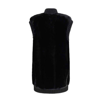 PINKO Long Vest in faux fur