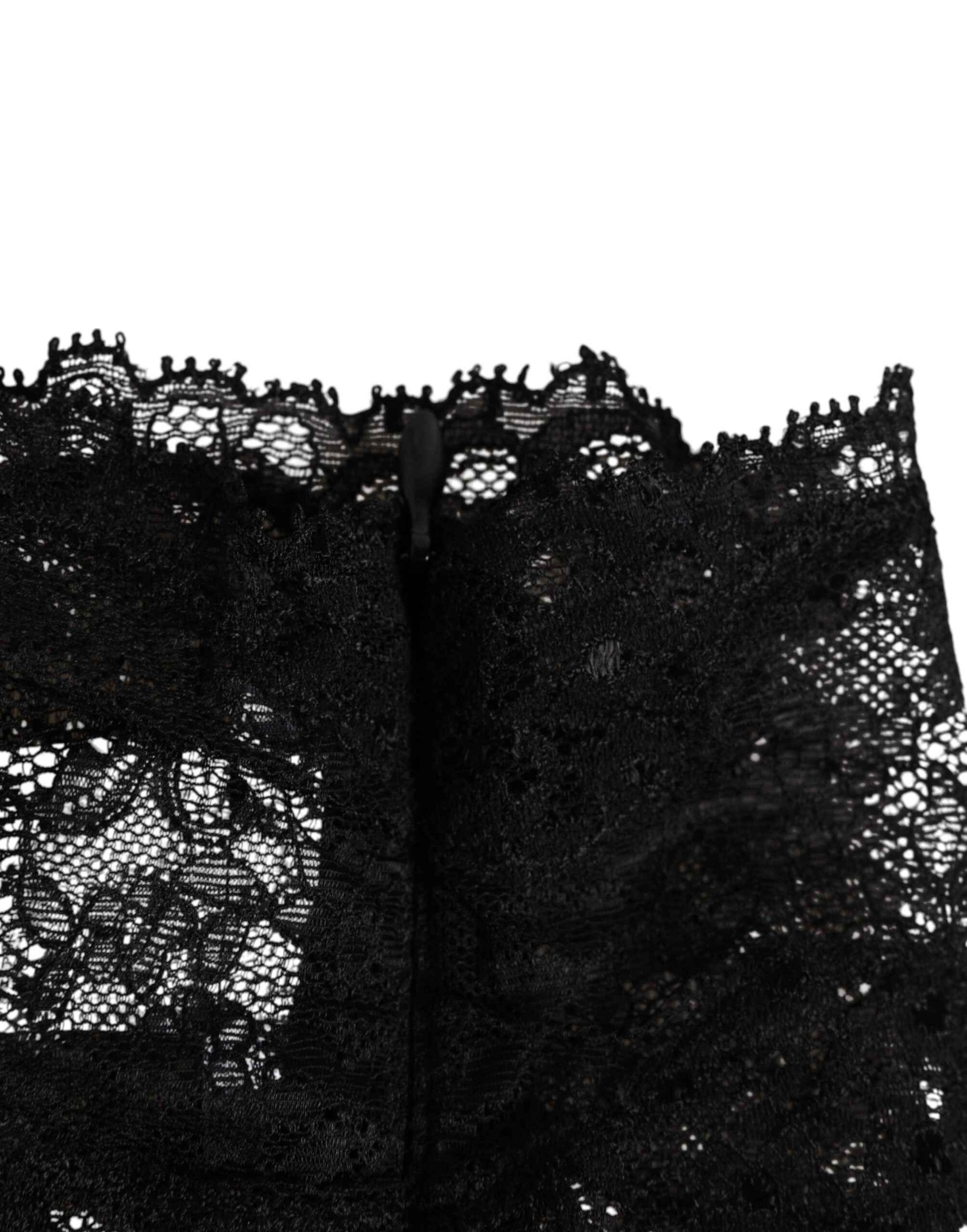 Dolce & Gabbana Black Lace Bandeau Bustier Top Sheer Stretch Underwear by Dolce & Gabbana