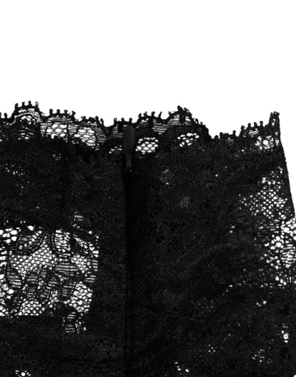 Dolce & Gabbana Black Lace Bandeau Bustier Top Sheer Stretch Underwear by Dolce & Gabbana
