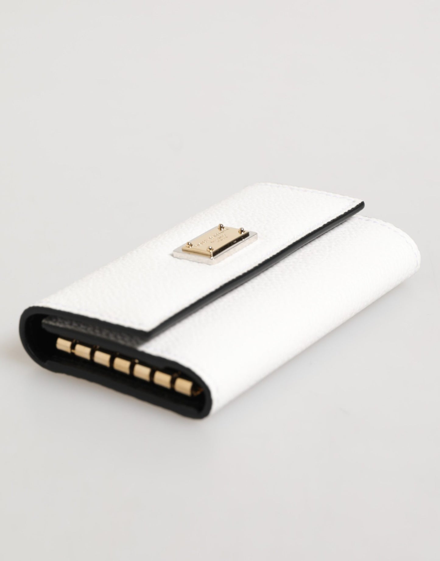 Dolce & Gabbana Kaartencase Leder Wit Sleutelhouder