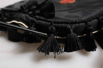Dolce & Gabbana Black Heart L'Amore Patch Embellished Kids Backpack