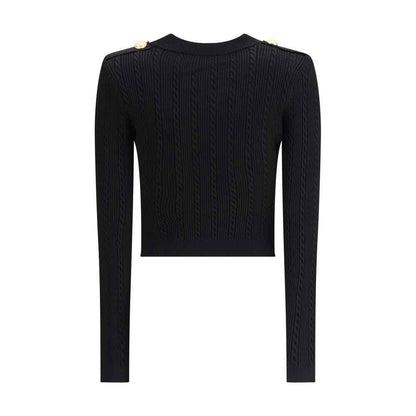 Balmain Ribbed and braided Cardigan
