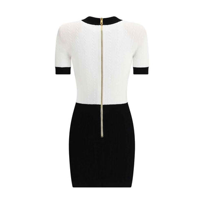 Balmain Braided pattern midi Dress