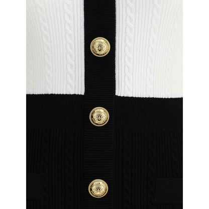 Balmain Braided pattern midi Dress