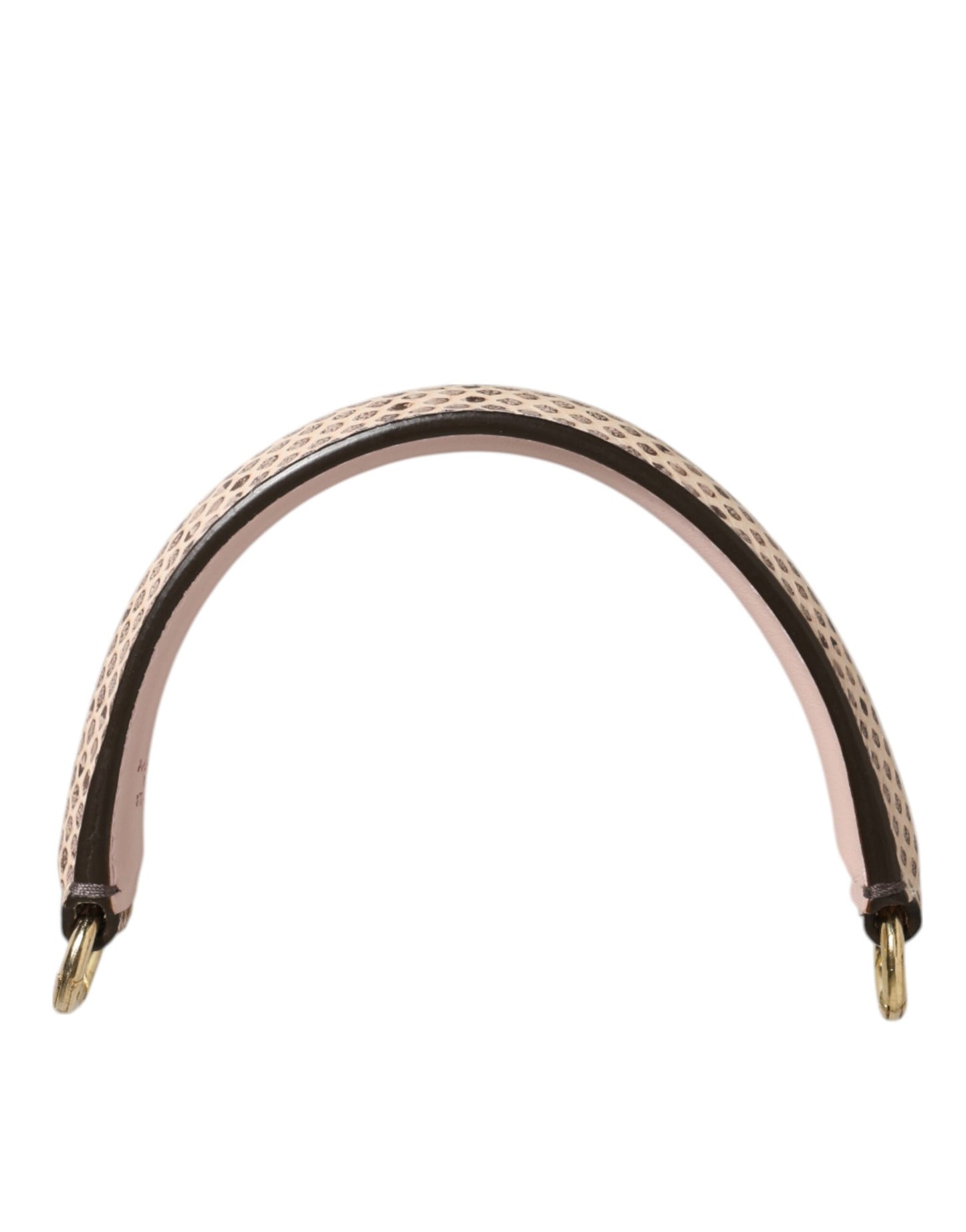 Dolce & Gabbana Beige Brown Snakeskin Leather Gold Ring Shoulder Strap - from Dolce & Gabbana