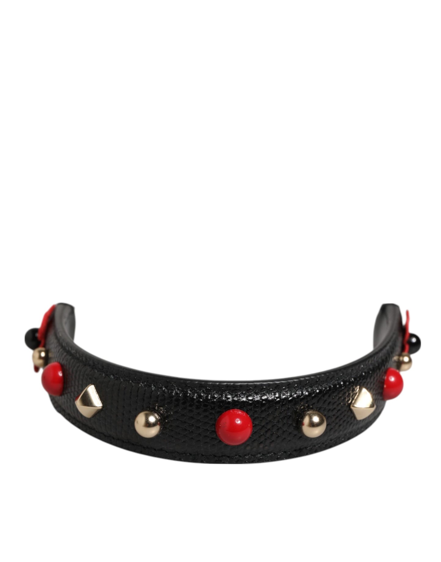 Dolce & Gabbana Black Embellished Leather Bag Handle Women Shoulder Strap - from Dolce & Gabbana