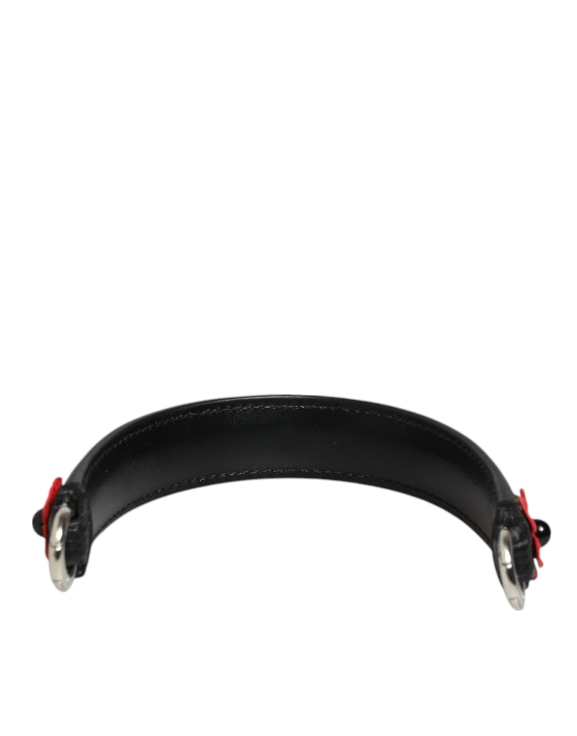 Dolce & Gabbana Black Embellished Leather Bag Handle Women Shoulder Strap - from Dolce & Gabbana