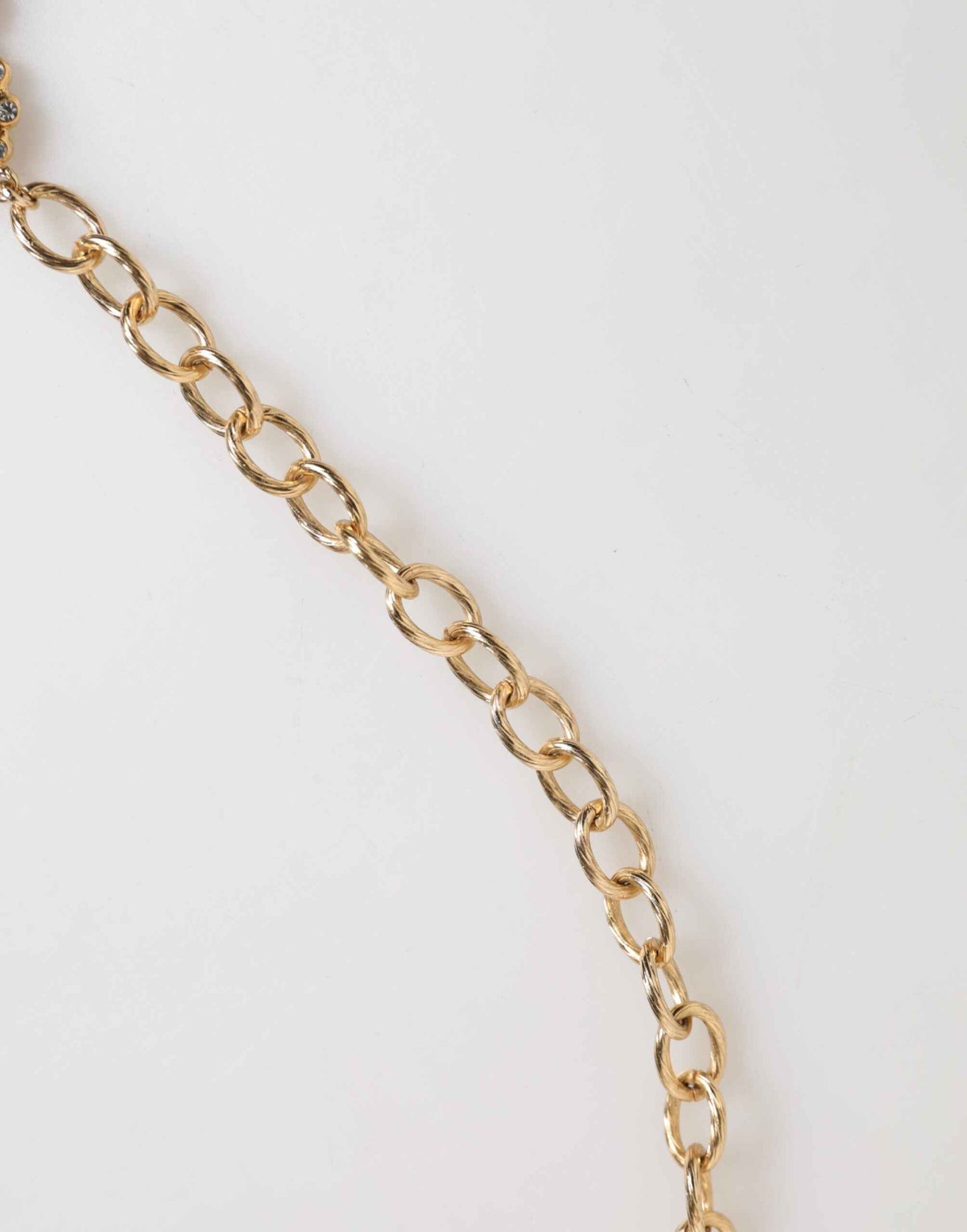 Dolce & Gabbana Gold Crystal Clock Face Pendant Statement Jewelry Necklace by Dolce & Gabbana