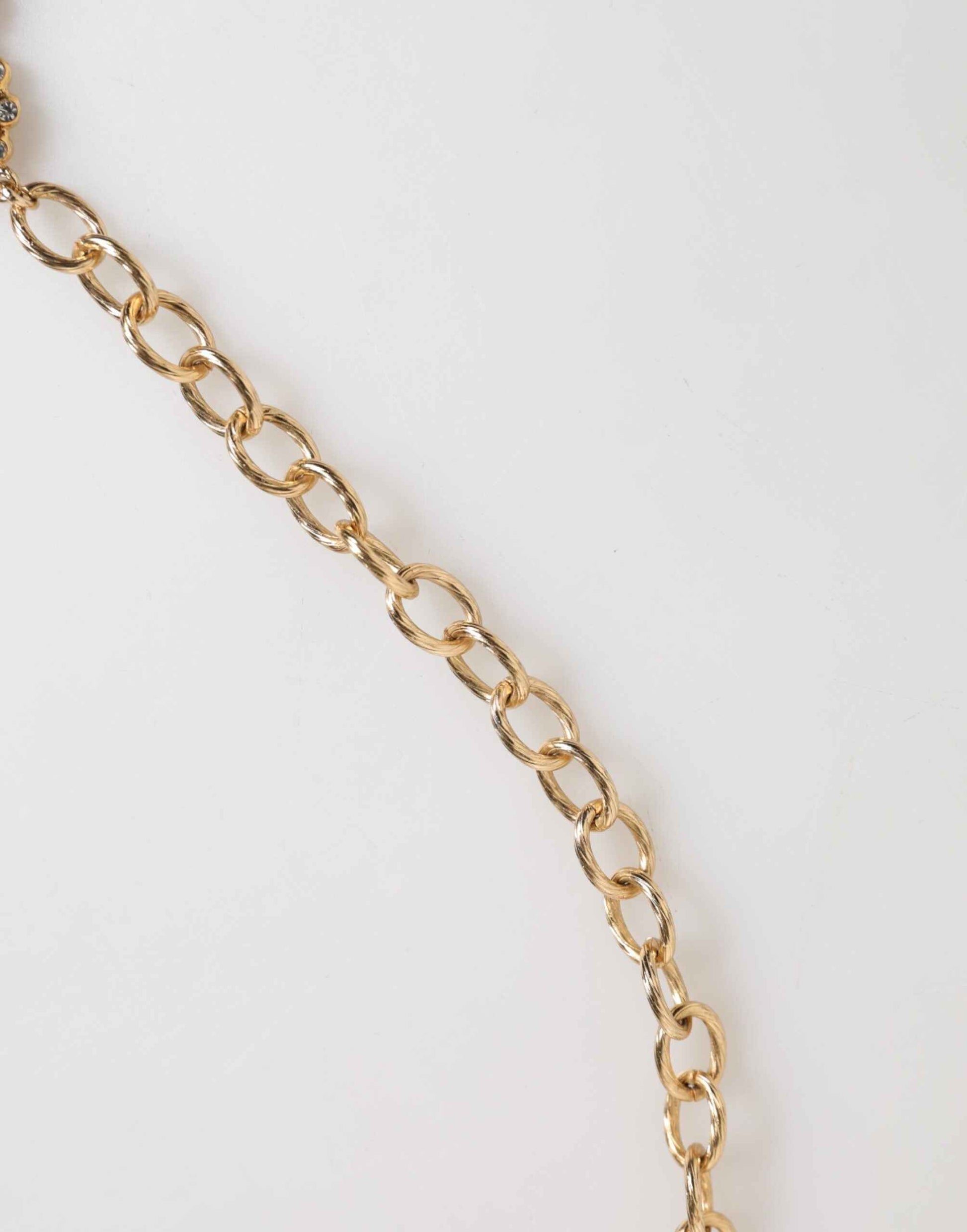 Dolce & Gabbana Gold Crystal Clock Face Pendant Statement Jewelry Necklace by Dolce & Gabbana