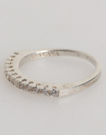 Nialaya Sterling Silver 925 Band Pave CZ Crystal Eternity Ring - from Nialaya