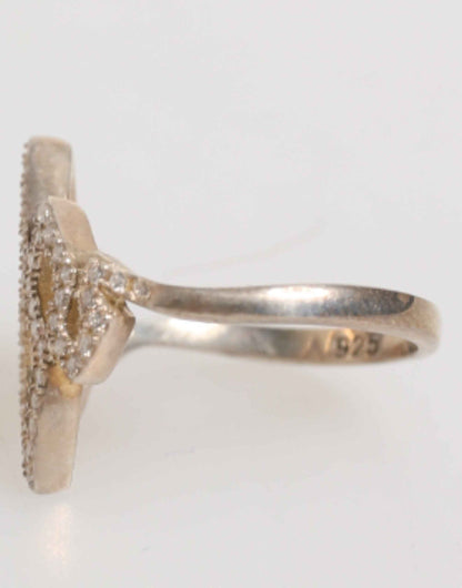 Nialaya Geometric Diamond Shape Pave CZ Crystal Jewelry Ring by Nialaya
