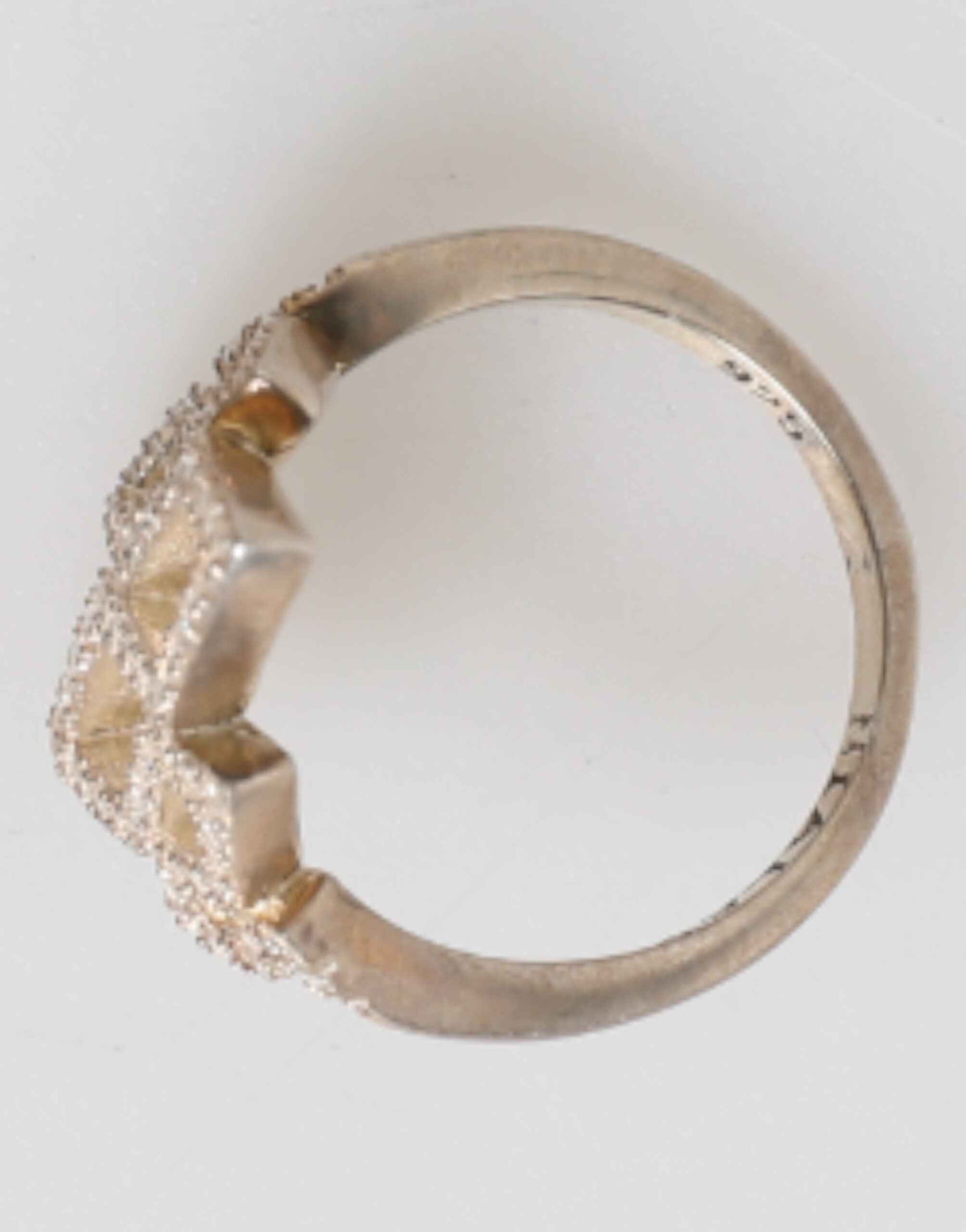 Nialaya Geometric Diamond Shape Pave CZ Crystal Jewelry Ring by Nialaya