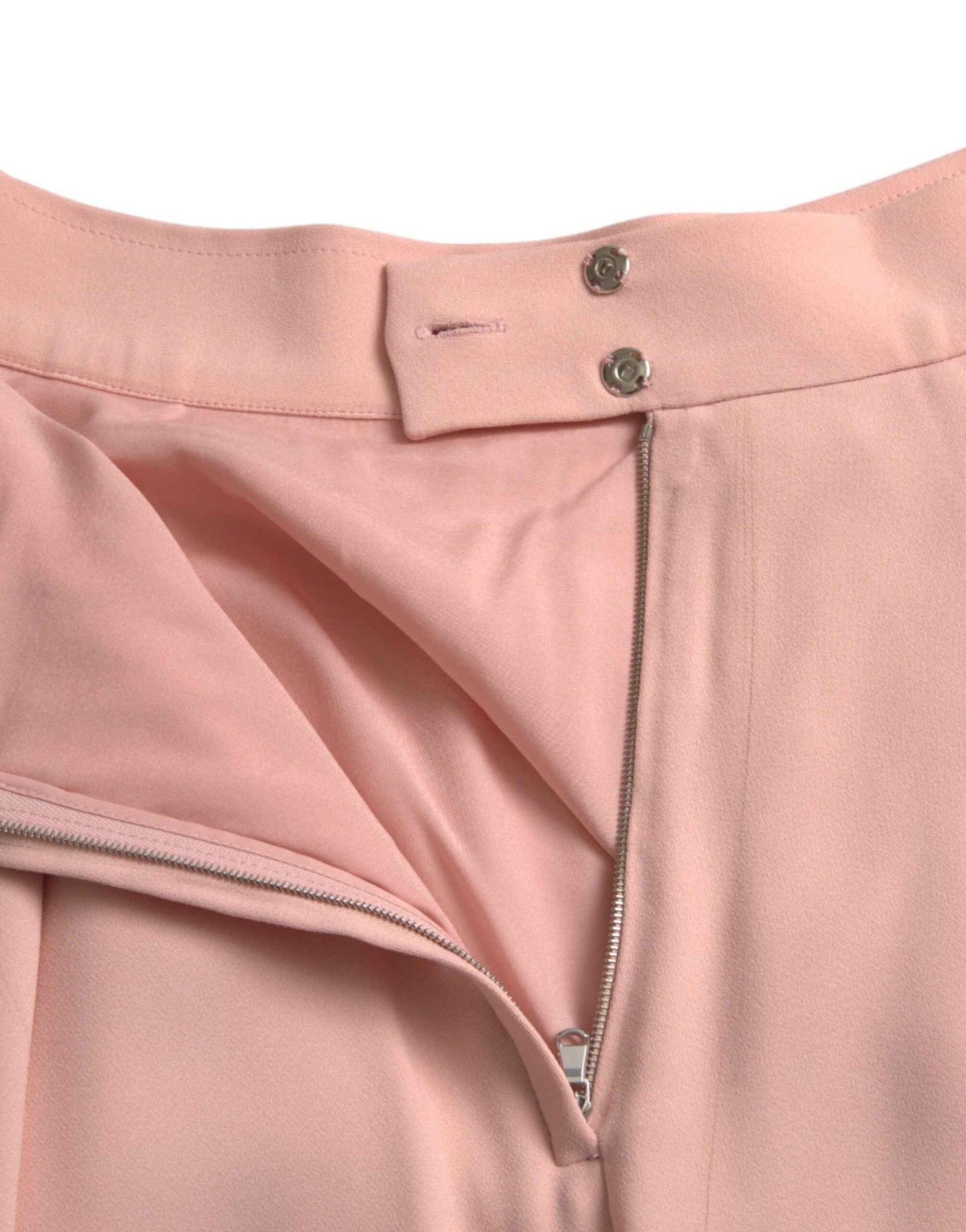 Dolce & Gabbana Light Powder Rose Viscose Pleated Skirt by Dolce & Gabbana