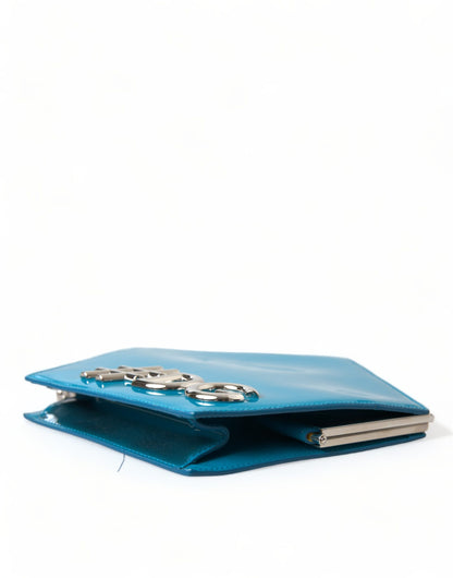 Dolce & Gabbana Blue Patent Leather Hashtag DG Shoulder Chain Flap Bag - from Dolce & Gabbana