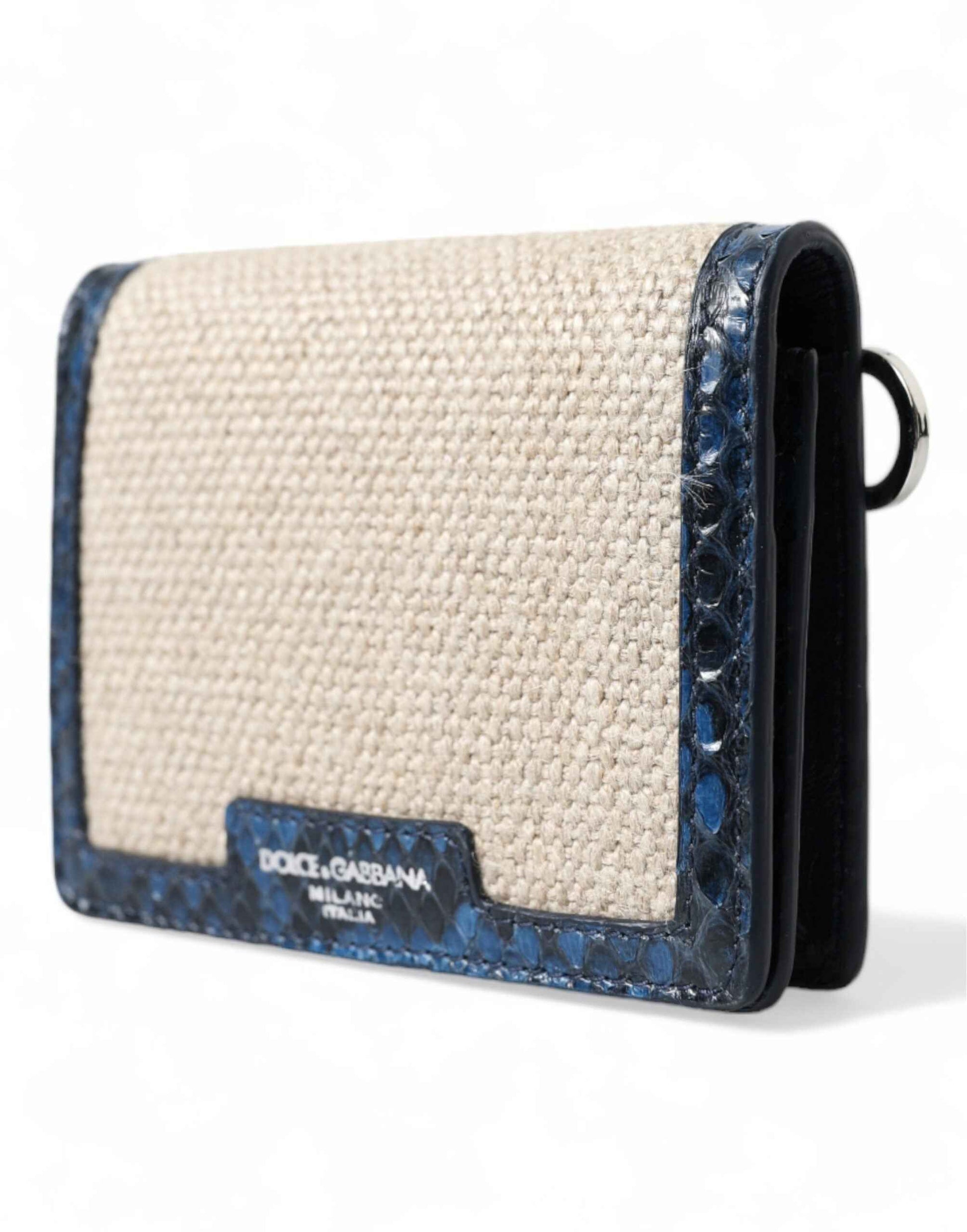 Dolce & Gabbana Beige Raffia Blue Leather Trim Mini Shoulder Purse Crossbody Bag by Dolce & Gabbana