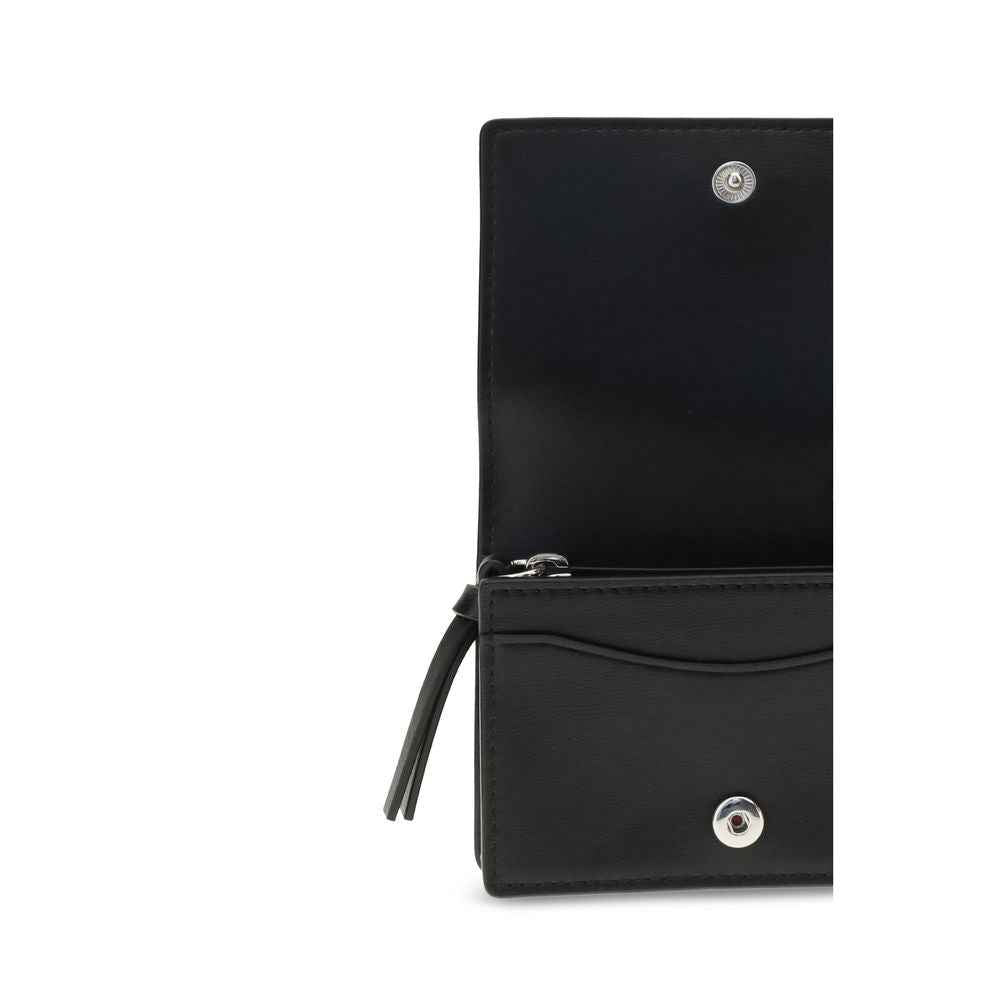 Ganni GANNI CARD HOLDER WITH FLAP BLUE DOG