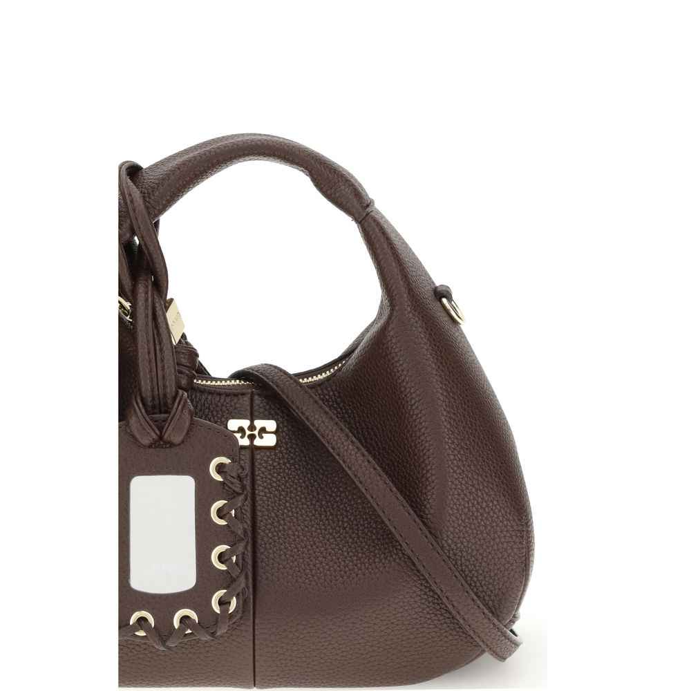 Ganni HOBO MINI GRAINED