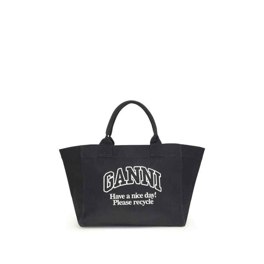 Ganni SHOPPER XXL CONTRASTED LOGO POCKET