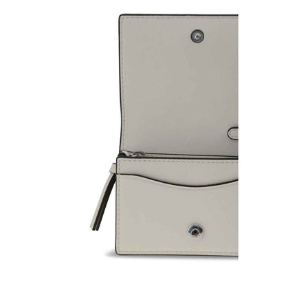 Ganni GANNI CARD HOLDER WITH FLAP CAT SIGNATUR