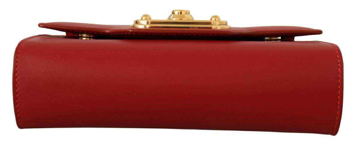 Dolce & Gabbana Red Leather Mini Crossbody Gold Hardware Rosso Papavero Bag by Dolce & Gabbana