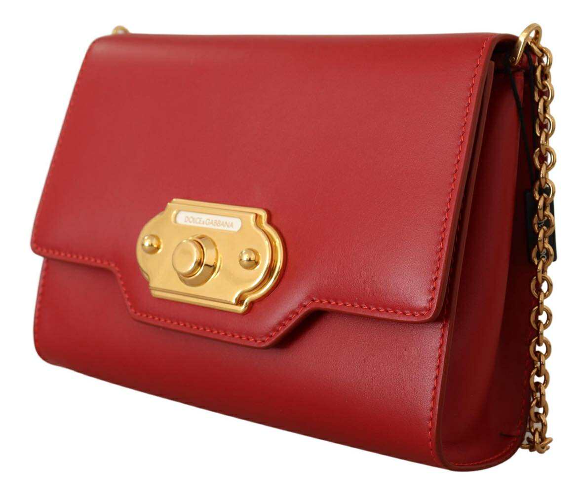 Dolce & Gabbana Red Leather Mini Crossbody Gold Hardware Rosso Papavero Bag - from Dolce & Gabbana