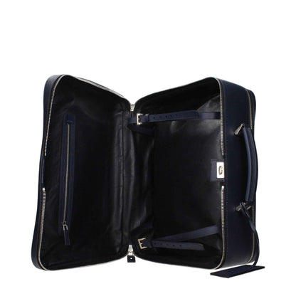 Prada Blue Leather Luggage And Travel