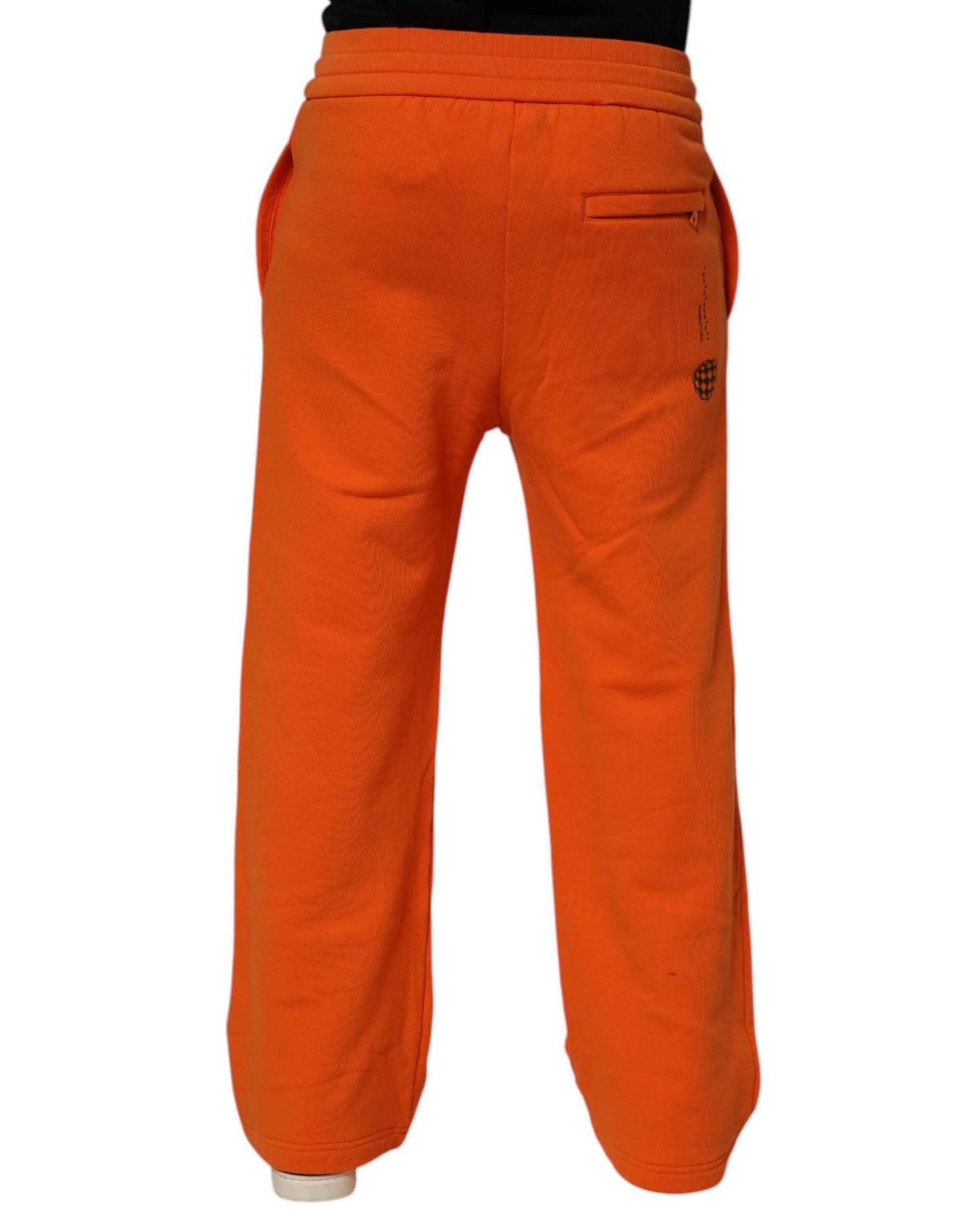 Dolce & Gabbana Orange Cotton DG VIB3 Logo Drawstring Sweatpants Pants by Dolce & Gabbana