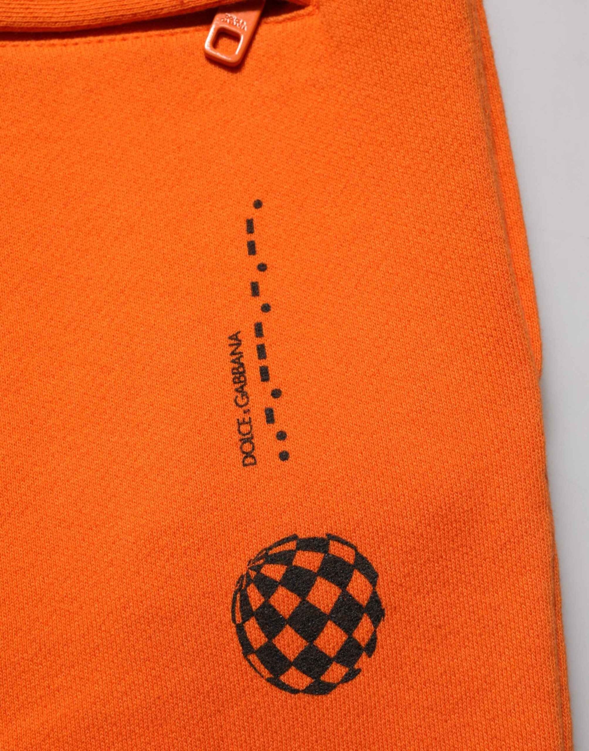 Dolce & Gabbana Orange Cotton DG VIB3 Logo Drawstring Sweatpants Pants by Dolce & Gabbana