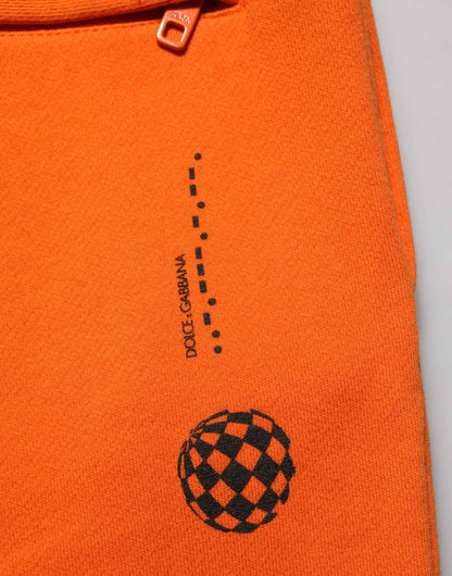 Dolce & Gabbana Orange Cotton DG VIB3 Logo Drawstring Sweatpants Pants by Dolce & Gabbana