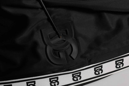 Dolce & Gabbana Black Polyester Logo Stripe Track Jogger Pants by Dolce & Gabbana