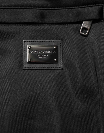 Dolce & Gabbana Black Polyester Logo Plaque Sweatpants Jogger Pants by Dolce & Gabbana