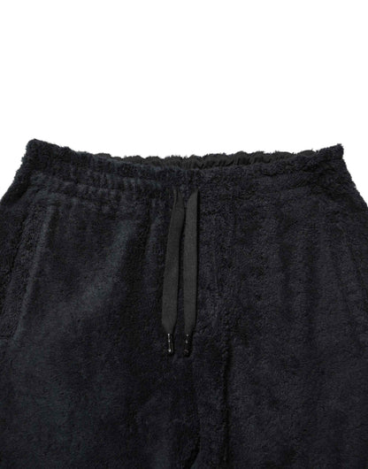 Dolce & Gabbana Black Cotton Logo Men Jogger Sweatpants Pants by Dolce & Gabbana