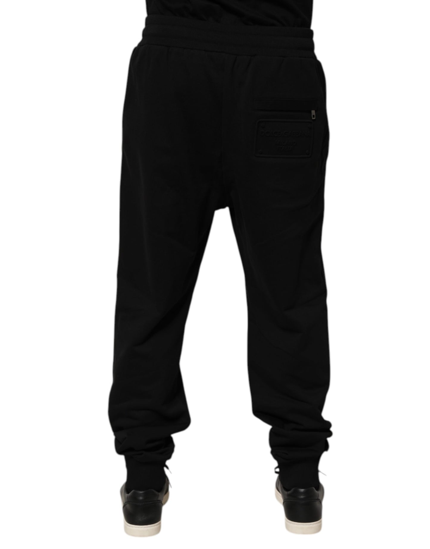 Dolce & Gabbana Black Cotton Drawstring Logo Sweatpants Pants - from Dolce & Gabbana
