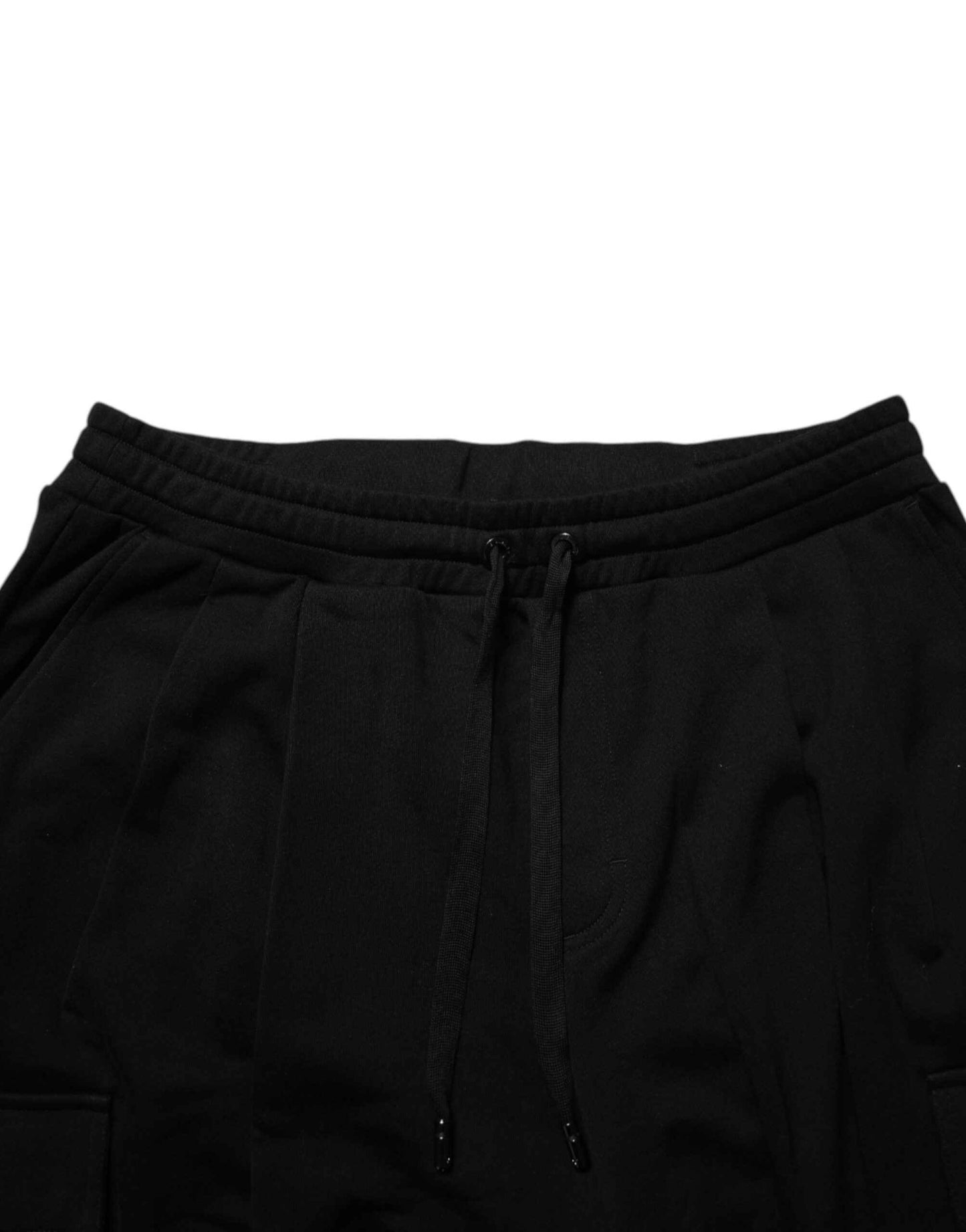 Dolce & Gabbana Black Cotton Blend Cargo Joggers Drawstring Pants by Dolce & Gabbana