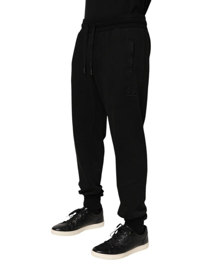Dolce & Gabbana Black Cotton DG Logo Men Jogger Pants - from Dolce & Gabbana
