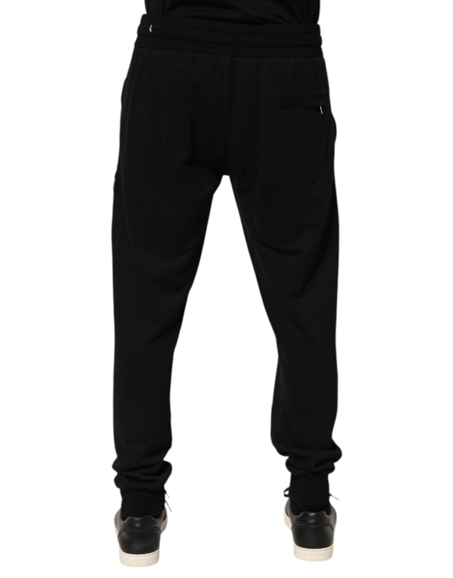 Dolce & Gabbana Black Cotton DG Logo Men Jogger Pants - from Dolce & Gabbana