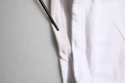 Dolce & Gabbana White Cotton Cargo Trousers Logo Patch Pants by Dolce & Gabbana